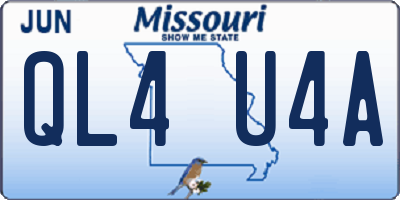 MO license plate QL4U4A