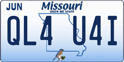 MO license plate QL4U4I