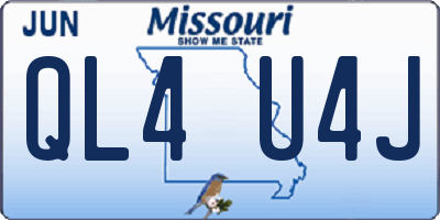 MO license plate QL4U4J