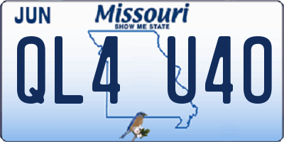 MO license plate QL4U4O