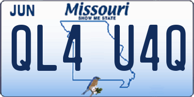 MO license plate QL4U4Q