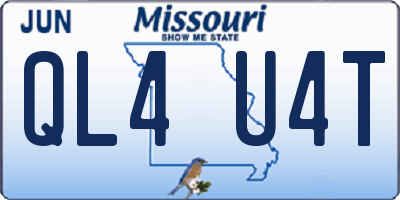 MO license plate QL4U4T
