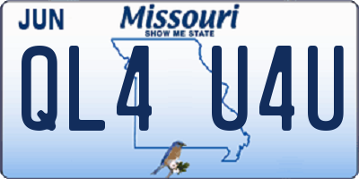 MO license plate QL4U4U