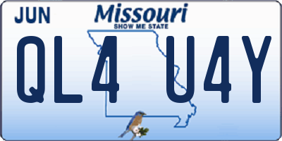 MO license plate QL4U4Y