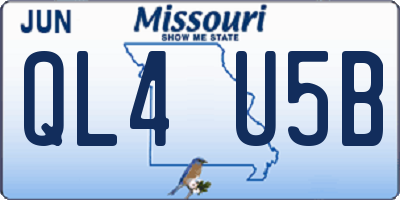 MO license plate QL4U5B