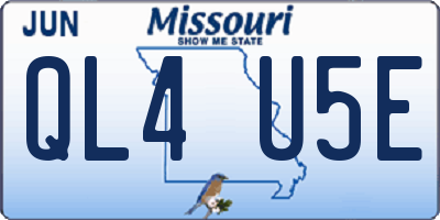MO license plate QL4U5E