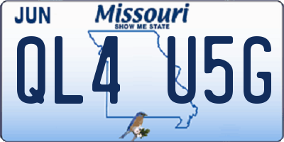 MO license plate QL4U5G
