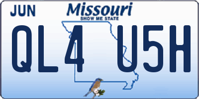 MO license plate QL4U5H