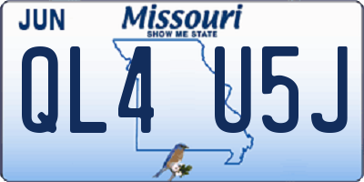 MO license plate QL4U5J