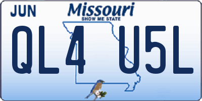 MO license plate QL4U5L