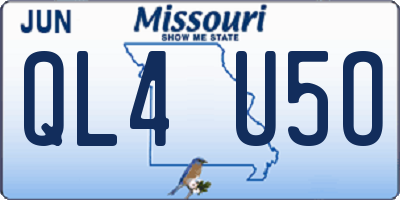 MO license plate QL4U5O