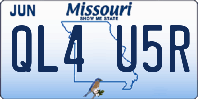 MO license plate QL4U5R