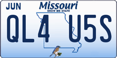MO license plate QL4U5S
