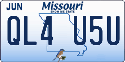 MO license plate QL4U5U