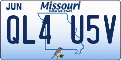 MO license plate QL4U5V