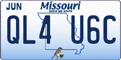 MO license plate QL4U6C