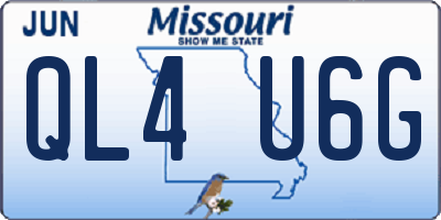 MO license plate QL4U6G