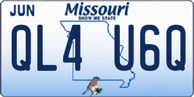 MO license plate QL4U6Q