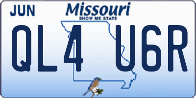 MO license plate QL4U6R
