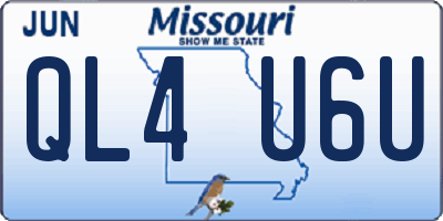 MO license plate QL4U6U