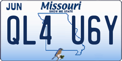 MO license plate QL4U6Y