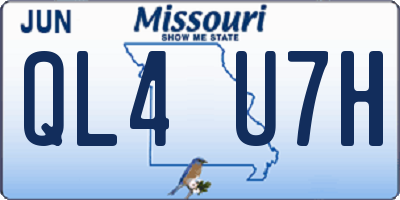 MO license plate QL4U7H