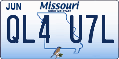 MO license plate QL4U7L