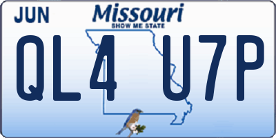 MO license plate QL4U7P