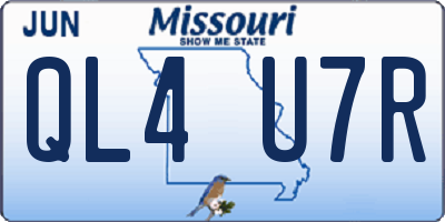 MO license plate QL4U7R