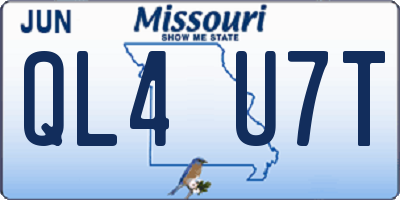 MO license plate QL4U7T