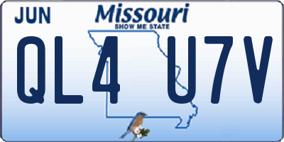 MO license plate QL4U7V