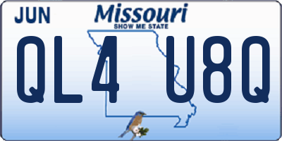 MO license plate QL4U8Q