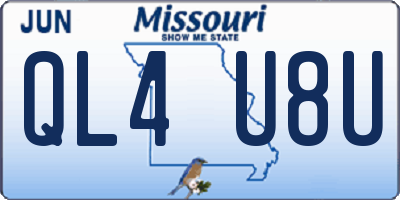 MO license plate QL4U8U