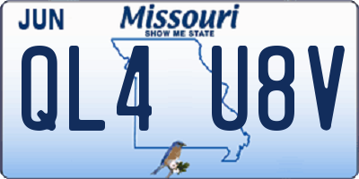 MO license plate QL4U8V
