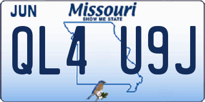 MO license plate QL4U9J