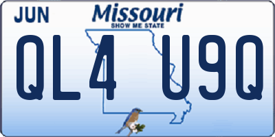 MO license plate QL4U9Q