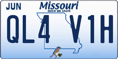 MO license plate QL4V1H