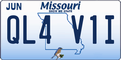MO license plate QL4V1I