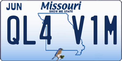 MO license plate QL4V1M