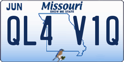 MO license plate QL4V1Q
