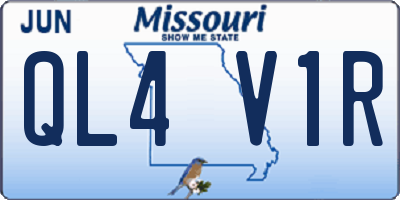 MO license plate QL4V1R