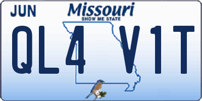 MO license plate QL4V1T