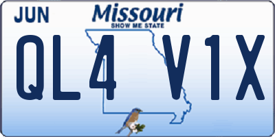 MO license plate QL4V1X