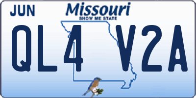 MO license plate QL4V2A