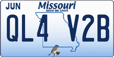 MO license plate QL4V2B