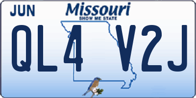 MO license plate QL4V2J