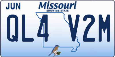 MO license plate QL4V2M