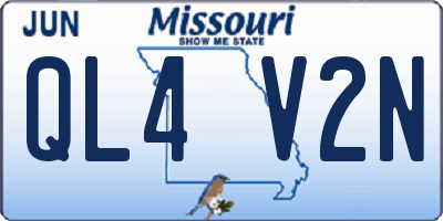MO license plate QL4V2N