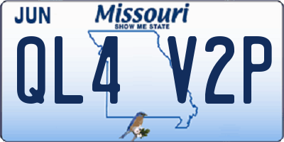 MO license plate QL4V2P