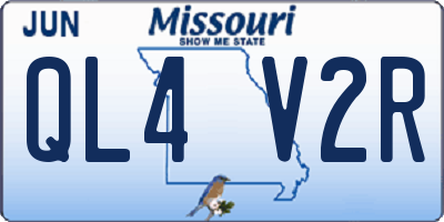 MO license plate QL4V2R